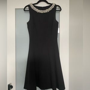 Karl Lagerfeld Size 4 black dress with faux pearls size 4